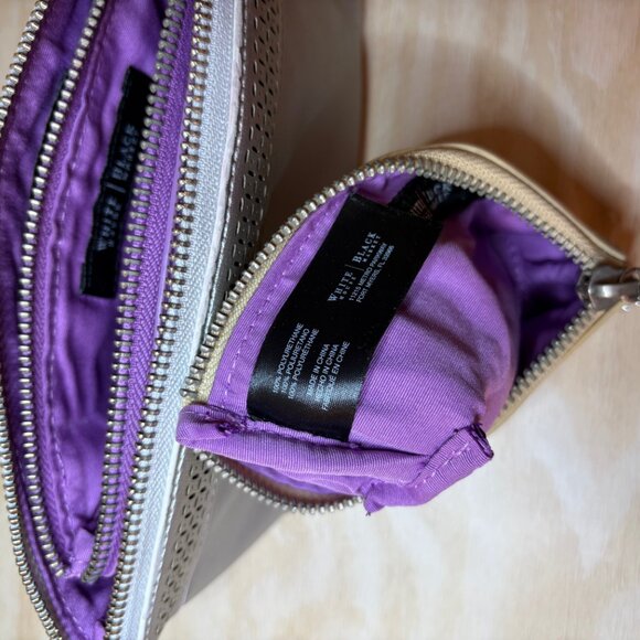 White House Black Market Makeup Bag Trio (Purple, Silver, Gold) **NEW WOT** - Picture 7 of 11